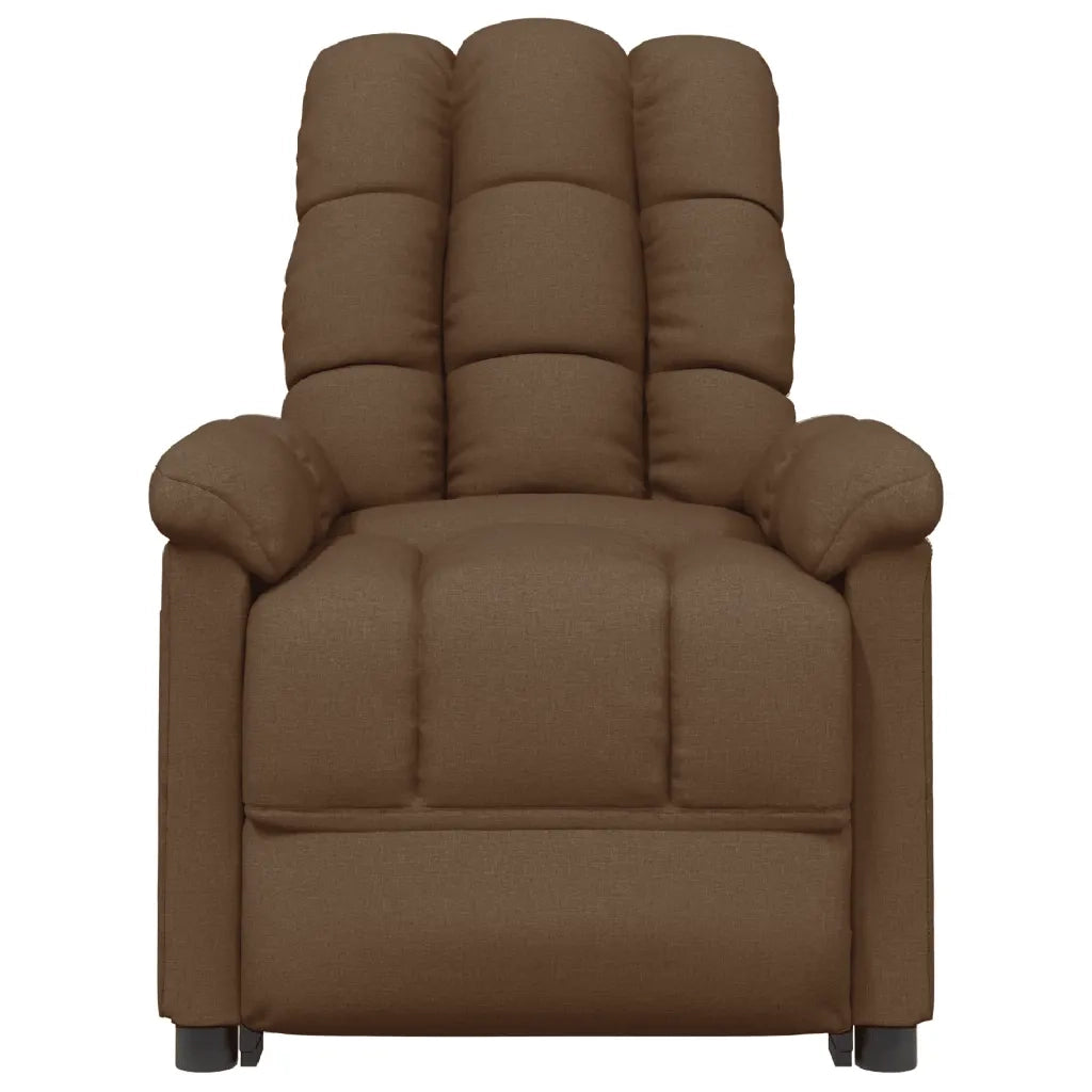 Poltrona Elettrica Reclinabile Marrone in Tessuto 3073752
