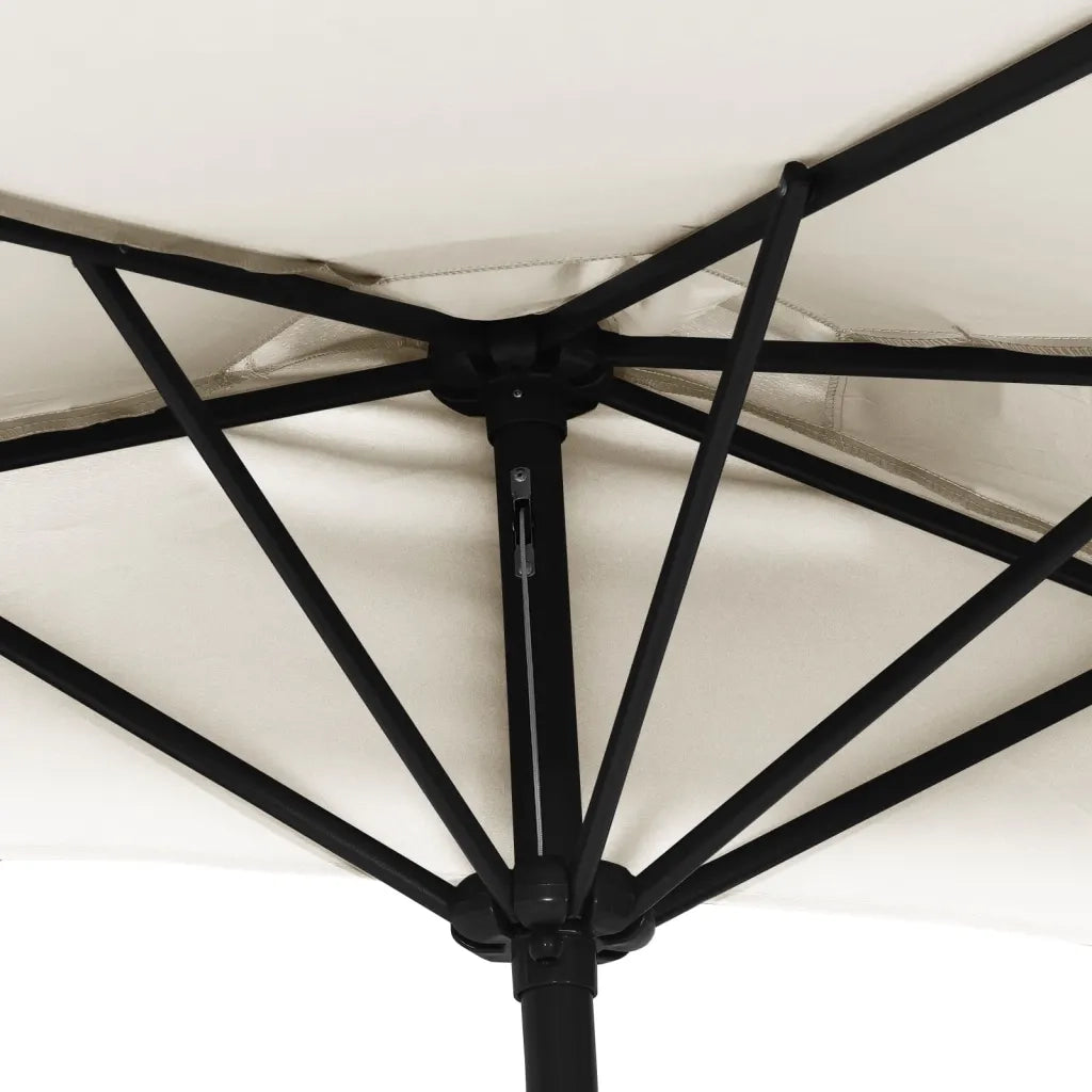 Ombrello | Parasolne da Balcone Palo in Alluminio Sabbia 300x155cm a Met¨¤