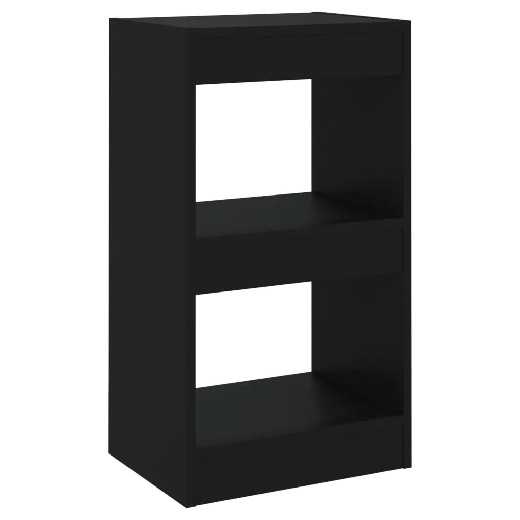 Libreria Divisorio-Scaffale per Libri-Mobile di Stoccaggio Nero 40x30x72 cm