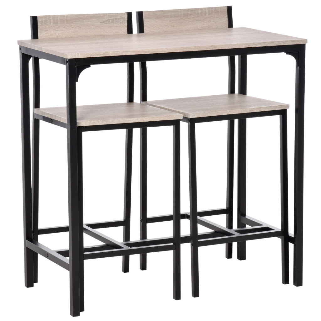 Set Tavolo da Pranzo con 2 Sedie ¨C Minimal ¨C Legno Naturale