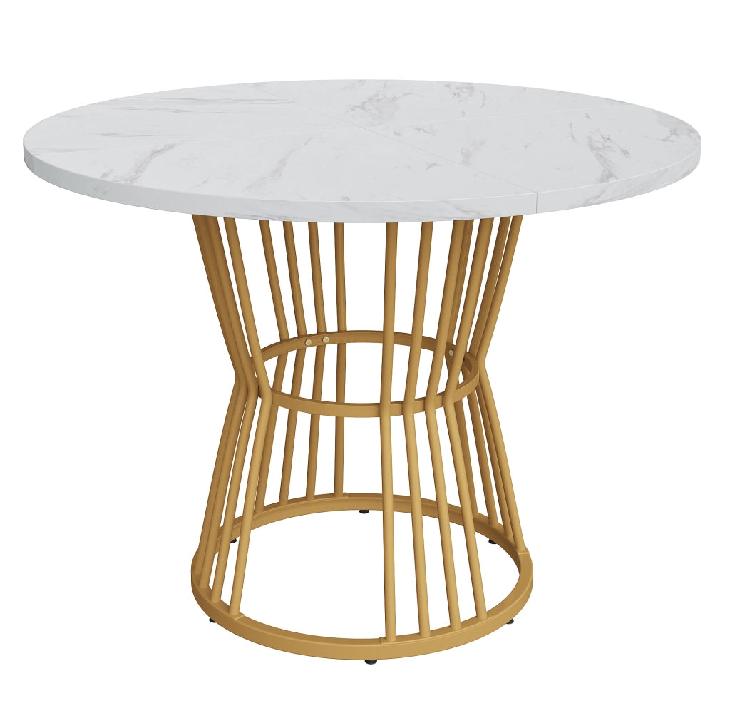 Set tavolo e sedie 100 cm; piano effetto marmo; MDF; multicolore