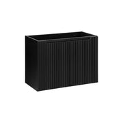 Mobile sottolavabo per bagno VANO – 2 ante – Nero opaco – L80 × P39 × H57 cm – Da appendere