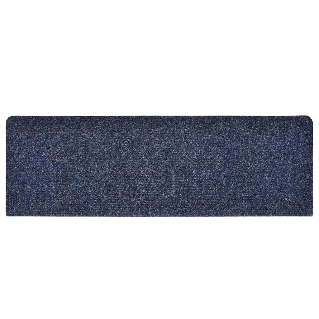 Tappetini per scale autoadesivi 30 pz 65x21x4 cm blu bordo rettangolare 3365696