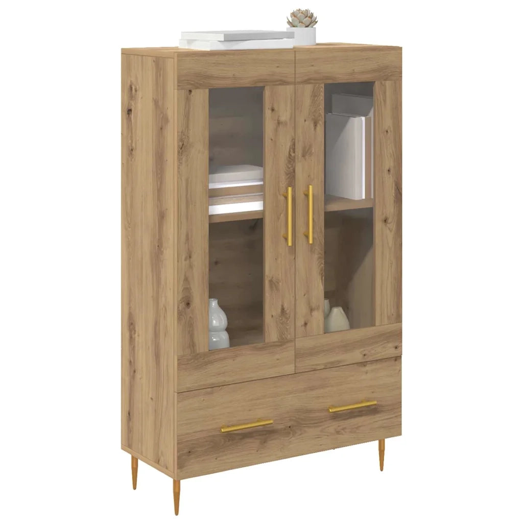 Credenza con Cassetto-Buffet-Armadio da cucina Rovere artigianale 69,5 x 31 x 115 cm 796736