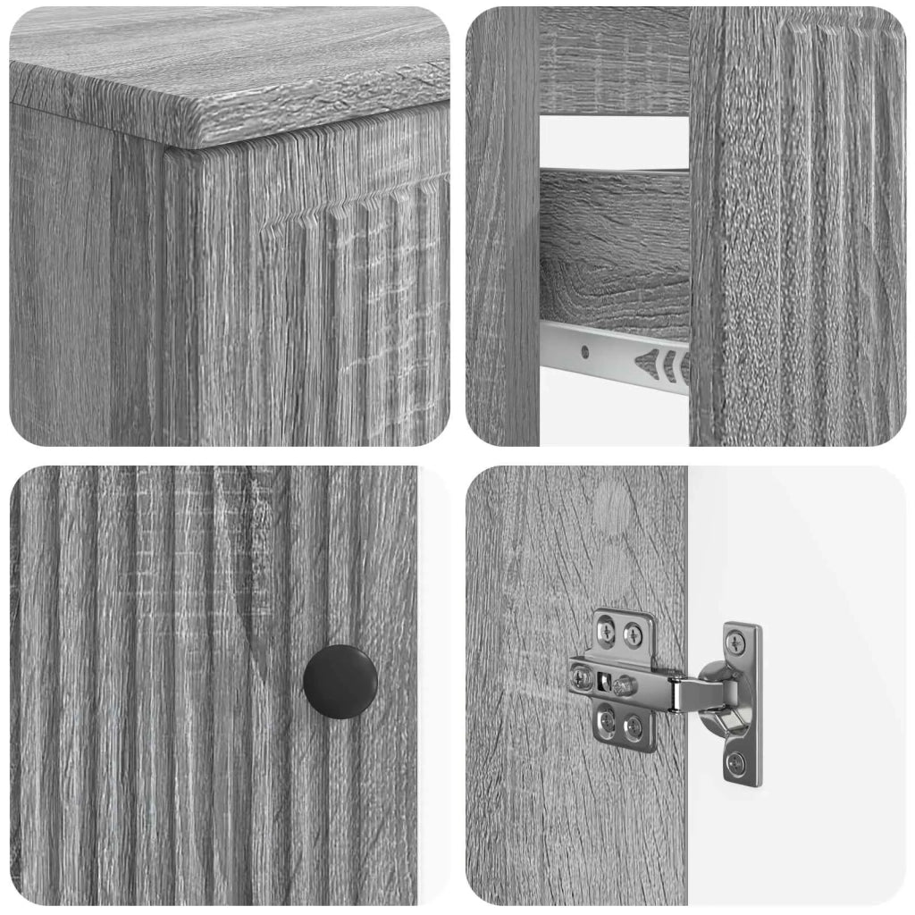 Set di armadietti da bagno in 3 pezzi EDE Sonoma grigio 3417744
