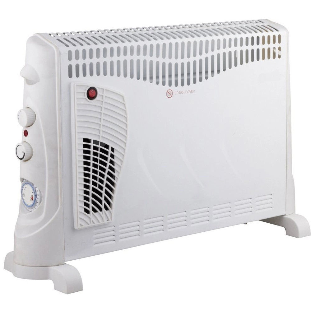 Trade Shop - Termoconvettore Elettrico 2000 Watt Turbo Termostato 3 Livelli Di Potenza Timer -