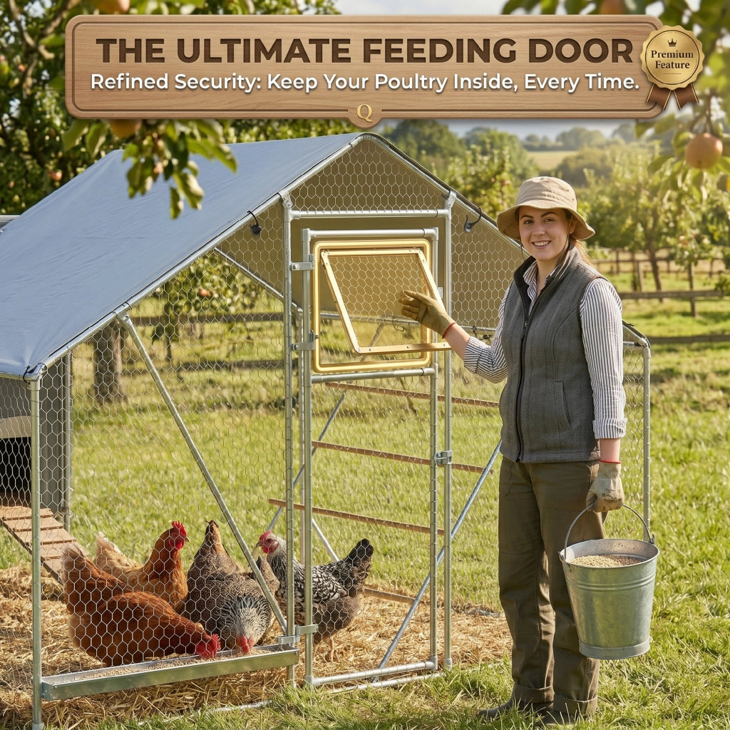 Recinto per Galline 6m2 ¨C Minimal ¨C Argento 3x2x1.9m