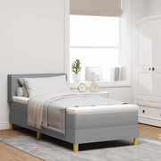 Letto a molle con materasso Grigio chiaro 200 x 80 cm Tessuto 3341195