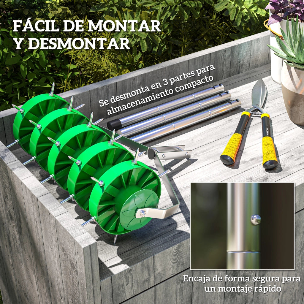 Aeratore per Prato 3 Pezzi ¨C Minimal ¨C 100 cm Larghezza 45 cm