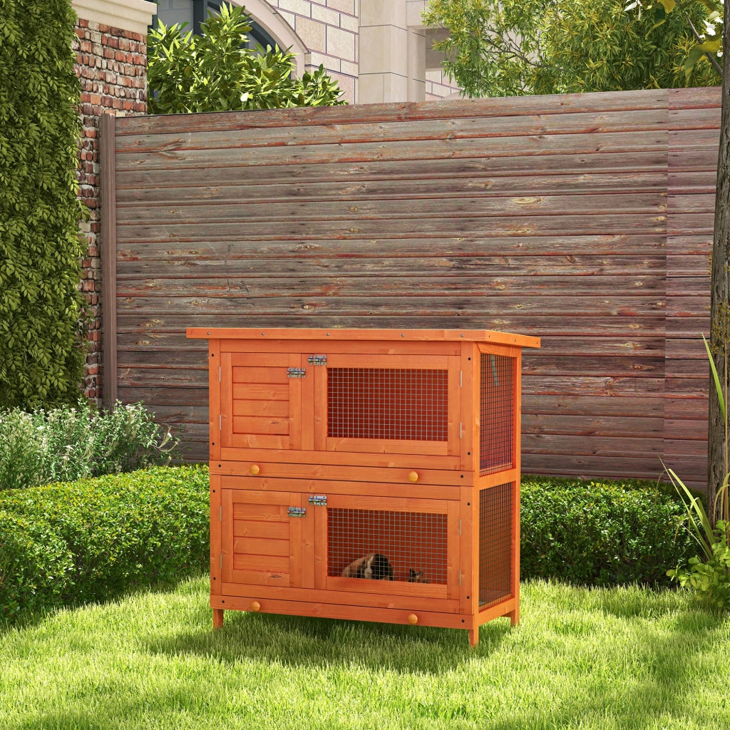 Gabbia per conigli a doppio livello ¨C zephmum ¨C 90x45x90 cm