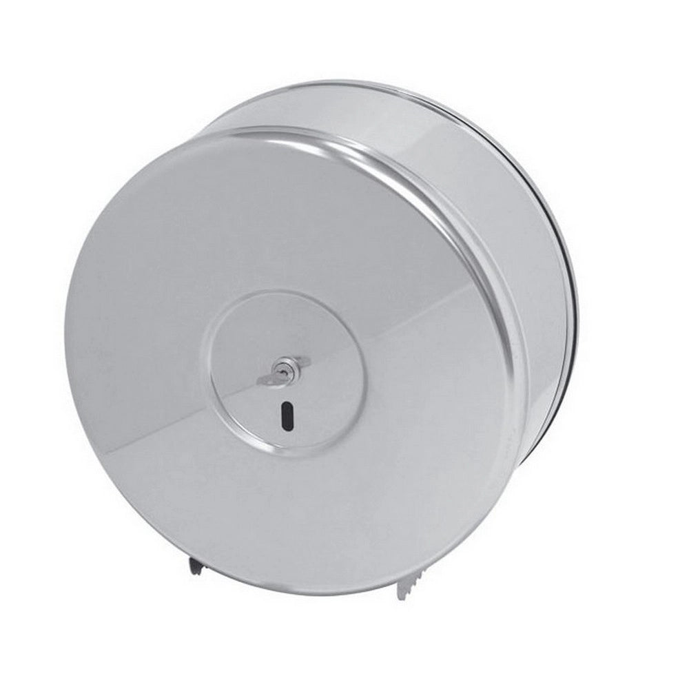 Dispenser rotolone carta igienica in inox lucido