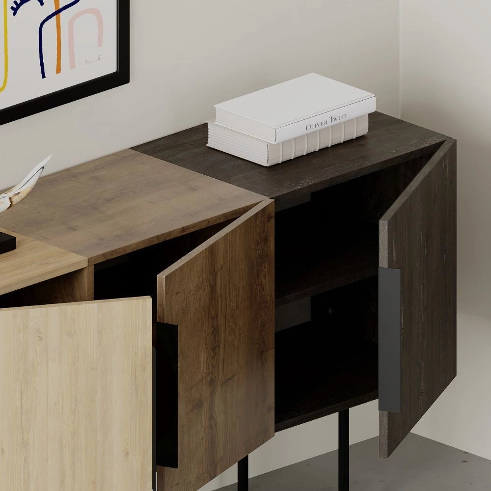 Madia 3 Ante in MDF Tontini Rovere Noce