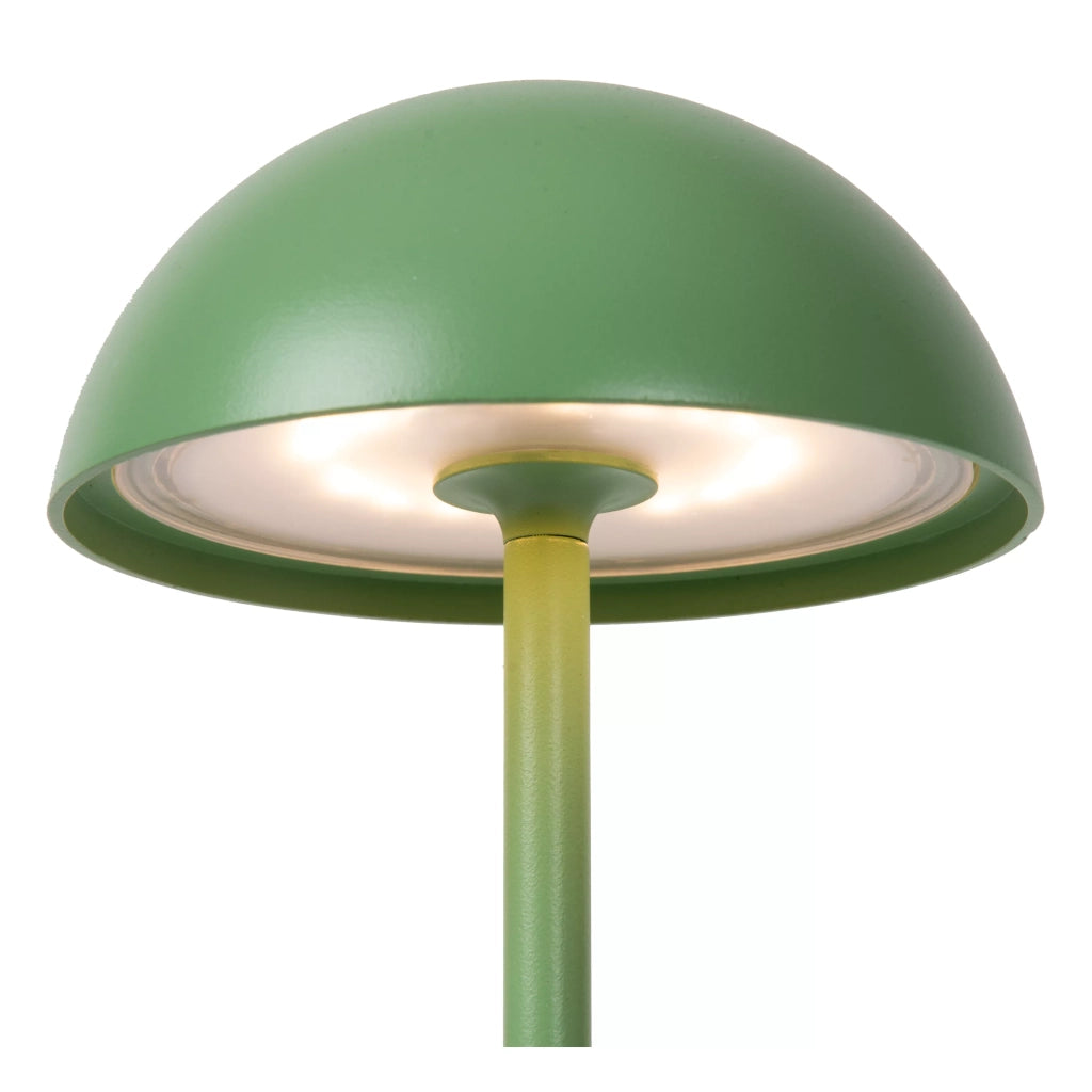 Lampada tavolo esterna verde a batteria LED Lucide