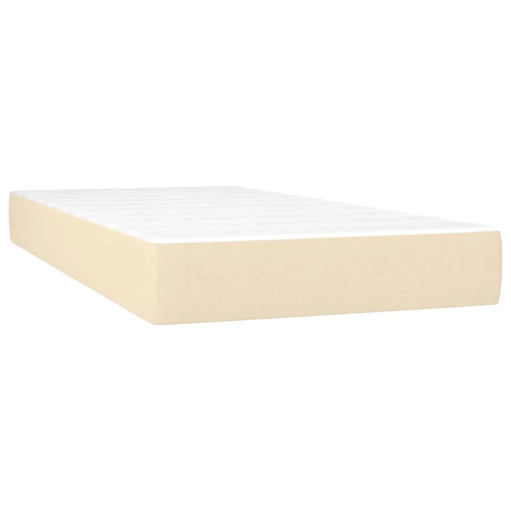 Giroletto a Molle con Materasso-Struttura Letto Crema 80x200 cm inTessuto 709268