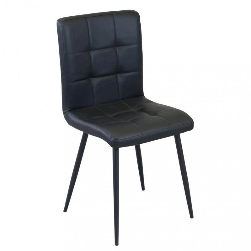 POLTRONA ROSALYN REALIZZATA CON SEDUTA IN ECOPELLE 47,5 X 59 X 81CM NERO OKX