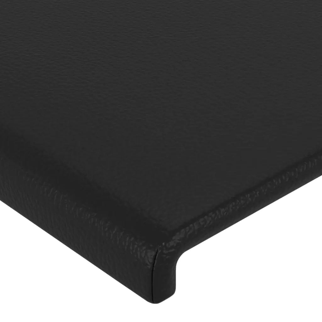 Testiera | Testata ad Orecchio Nera 183x16x78/88 cm in Similpelle