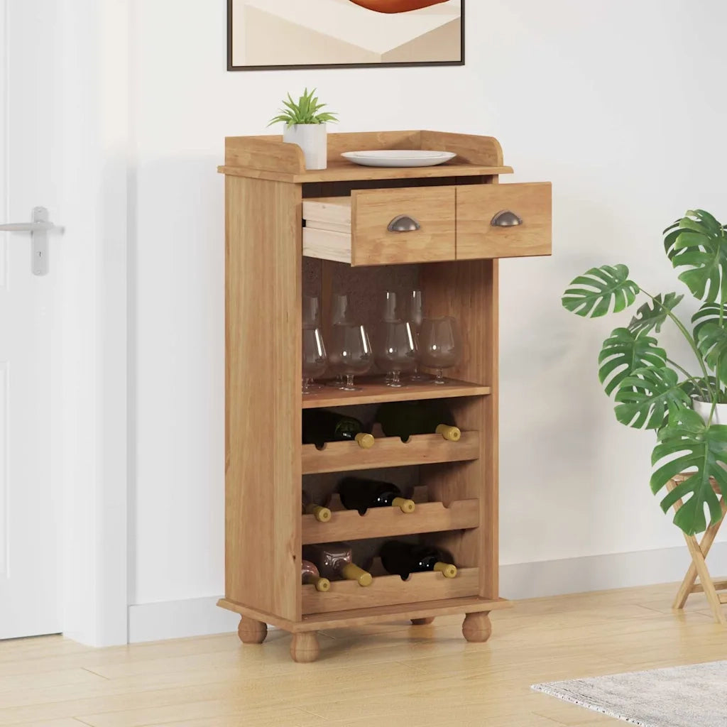 Mobile per vino ASKIM Cera di Miele 57 x 37 x 114 cm CFW2255313