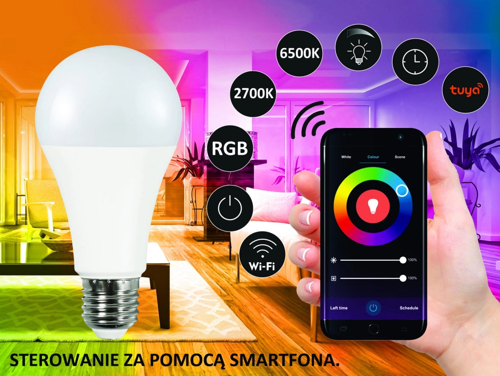 Lampadina LED Smart WiFi Tuya E27 11W 1055lm RGB Polux