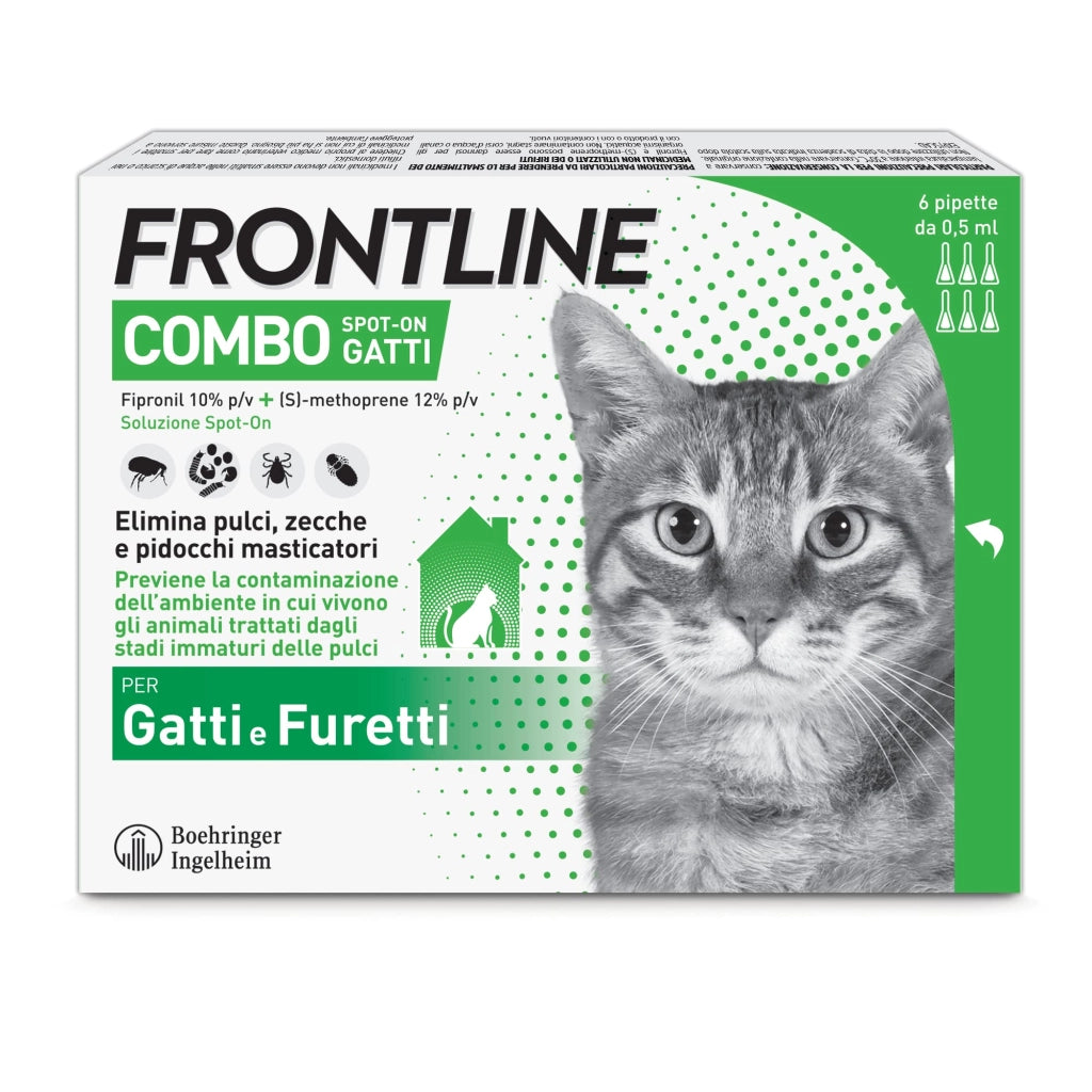 ANTIPARASSITARIO 'COMBO' FRONTLINE gatti e furetti - 3 pipetta - FRONTLINE