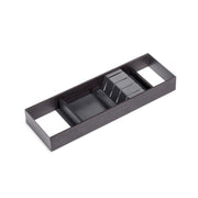 Portapiatti per cassetto Orderbox, 120x470 mm, Alluminio e Tecnoplastica, Grigio antracite