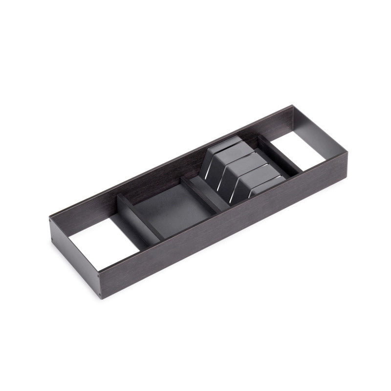 Portapiatti per cassetto Orderbox, 120x470 mm, Alluminio e Tecnoplastica, Grigio antracite