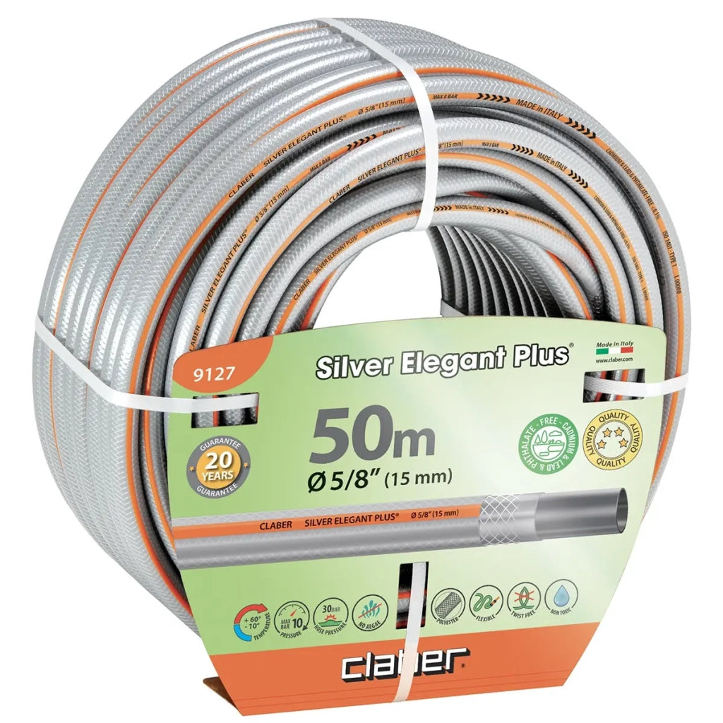 Tubo retinato Silver Elegant Plus Ø 5/8" – 50 m