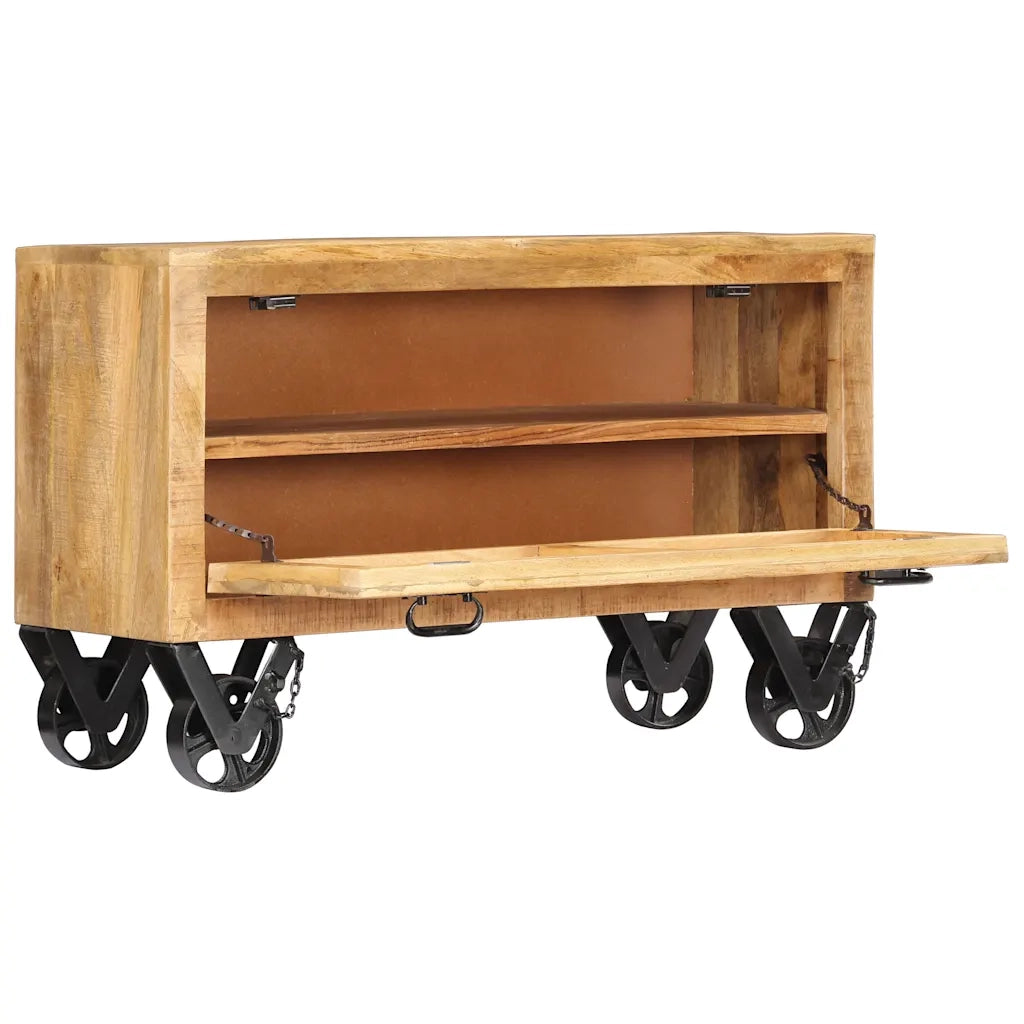 Scarpiera 86x35x55 cm in Legno Massello di Mango 247658