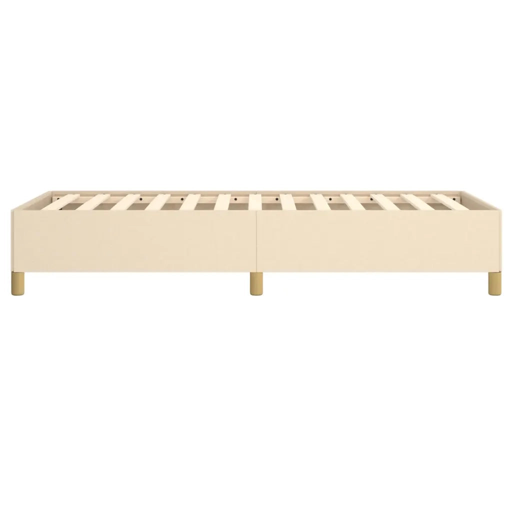 Letto singolo | Letto per adulti | Giroletto senza Materasso Crema 90x200 cm in Tessuto
