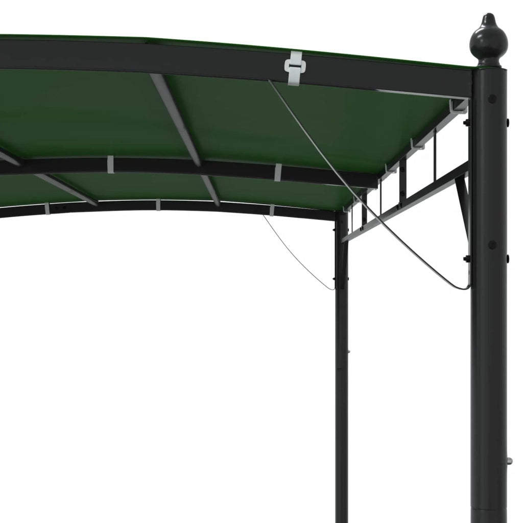 Gazebo 3 x 3 x 2,55 m Verde Tessuto e Alluminio 180 42030534
