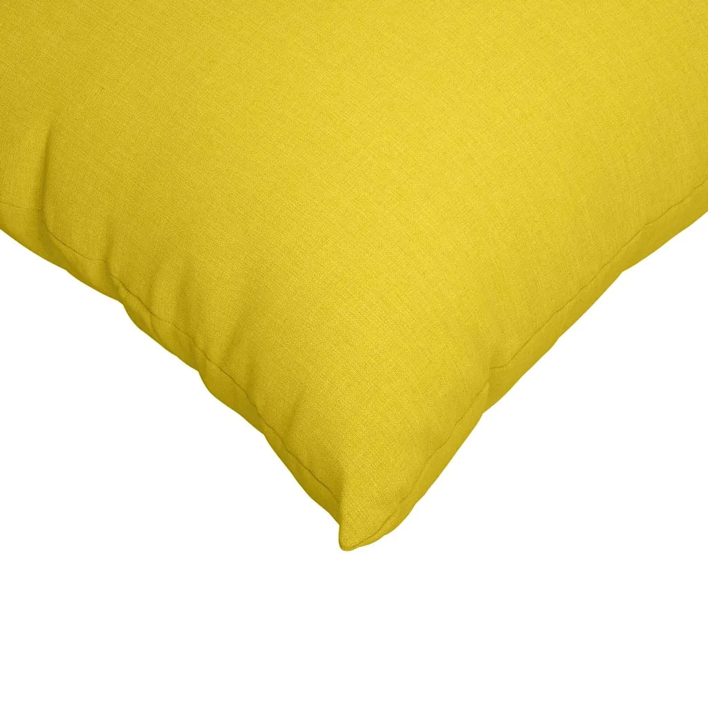 Cuscini da Divano 2 pz-Set di 2 Cuscini per Sofa Giallo Chiaro 60 x 60 cm Tessuto