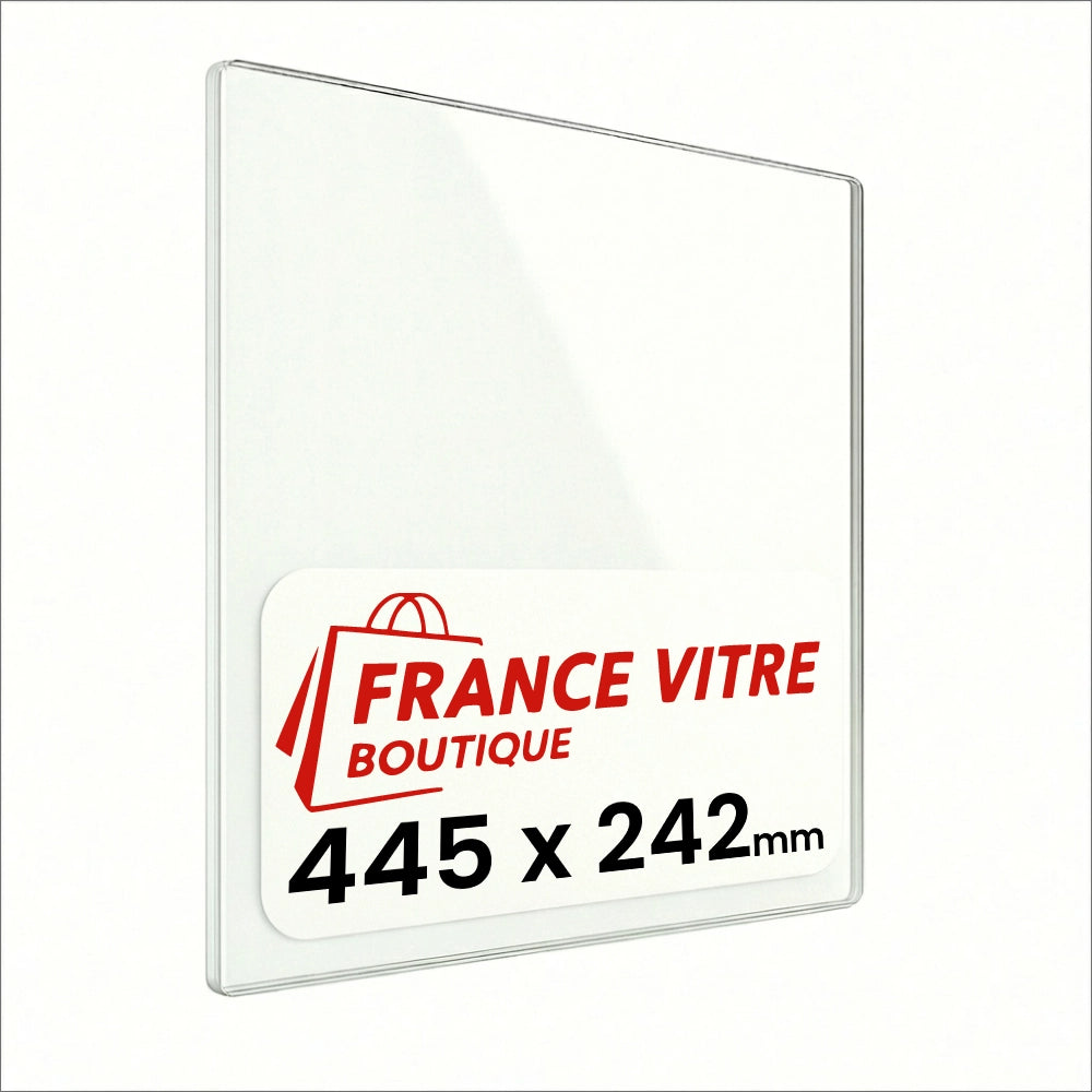 AUSTROFLAMM - modello : stove-glass-445x242 - 445 x 242 x 4 mm - Vetro per stufa a legna - vetro camino di ricambio - vetro per caminetto resistente al fuoco - France Vitre