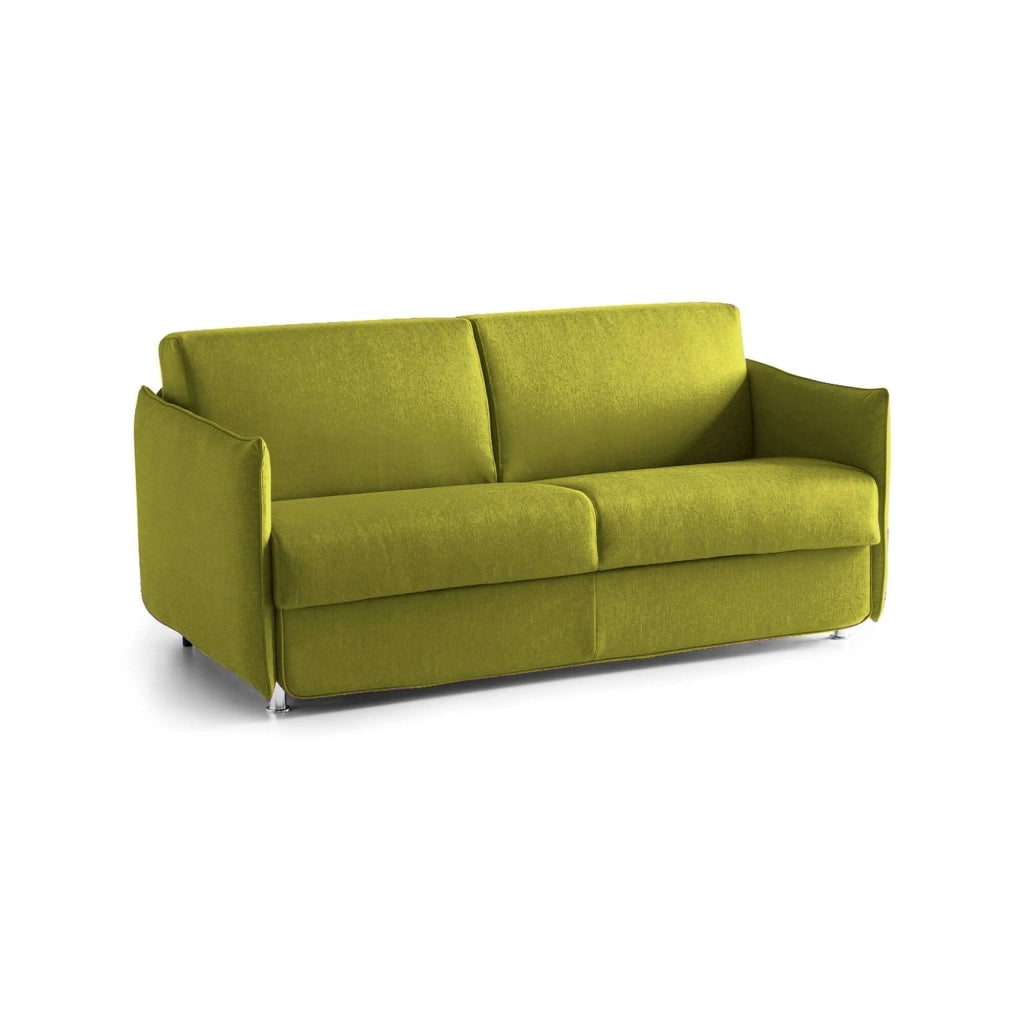Severo, Divano Fisso 3 Posti Sfoderabile Made in Italy, 200x95 cm Verde