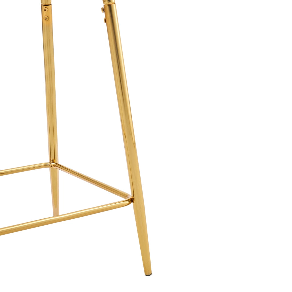 SGABELLO da bar trasparente in plastica con gambe in metallo oro