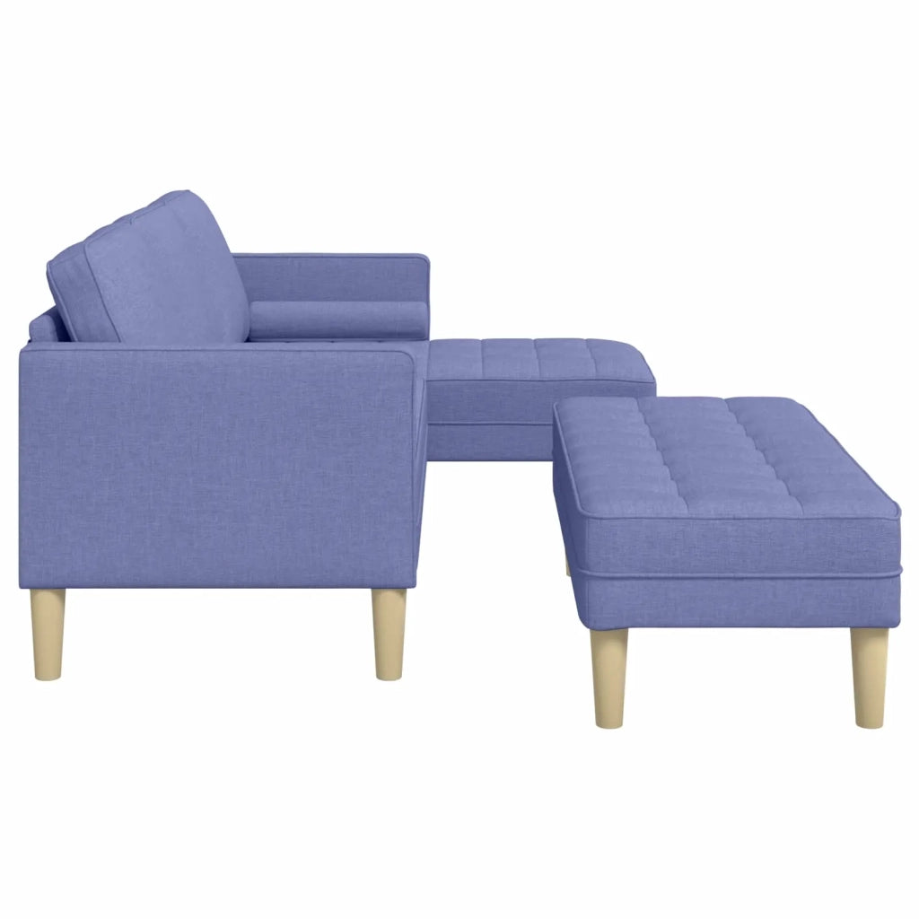 Set di divani 2 pz Blu jeans Poliestere 3329262