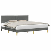 Letto matrimoniale | Letto per adulti | Struttura del letto Grigio Scuro 200 x 200 cm Tessuto