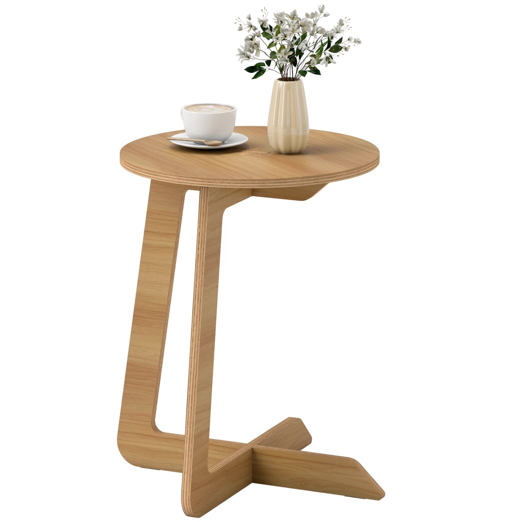 Tavolino da caff¨¨ rotondo in legno ¨C Minimal ¨C 50x50x40 cm