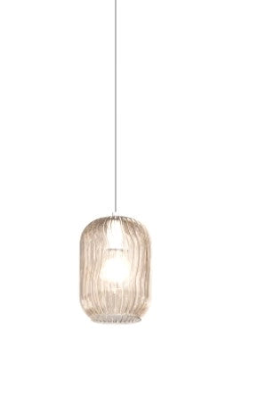 SOSPENSIONE CROMO 5 LUCI TONDA VETRI TR + AM + FU + VE + BL 1181CR-S5 T-MC