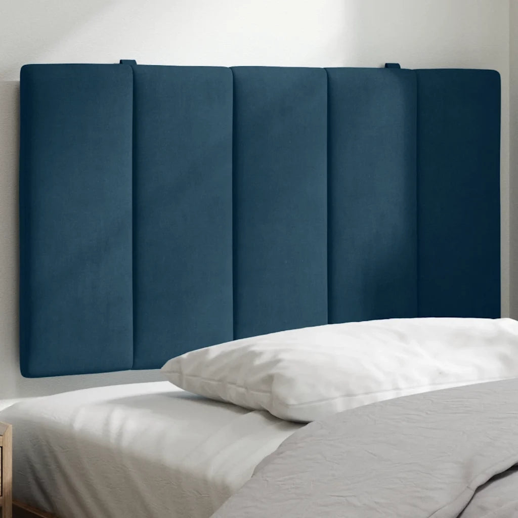 Cuscino Testiera-Cuscino per Testiera Hanko Blu 90 cm in Velluto