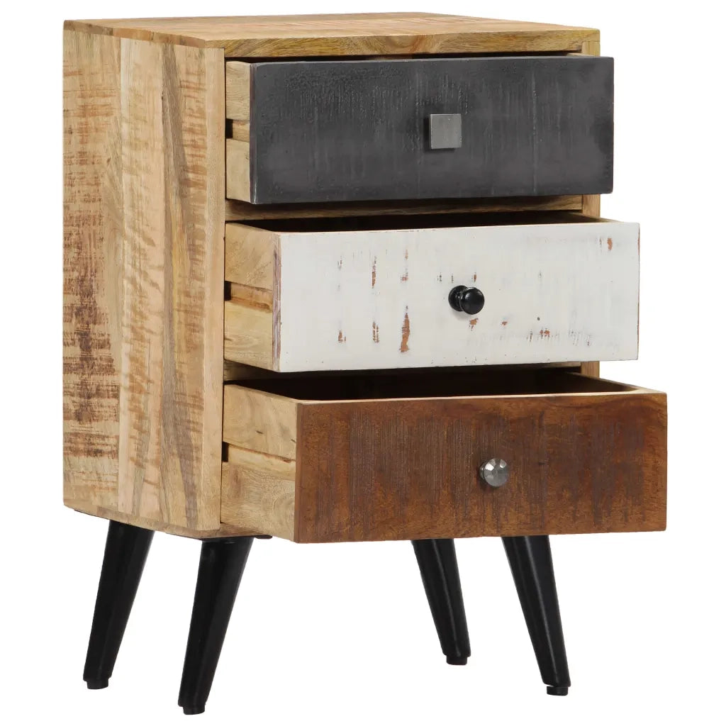 Comodino 40x30x60 cm in Legno Massello di Mango 282875
