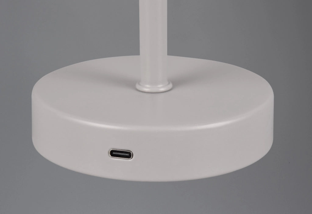 Lampada da tavolo ricaricabile grigia touch LED Jeff RL