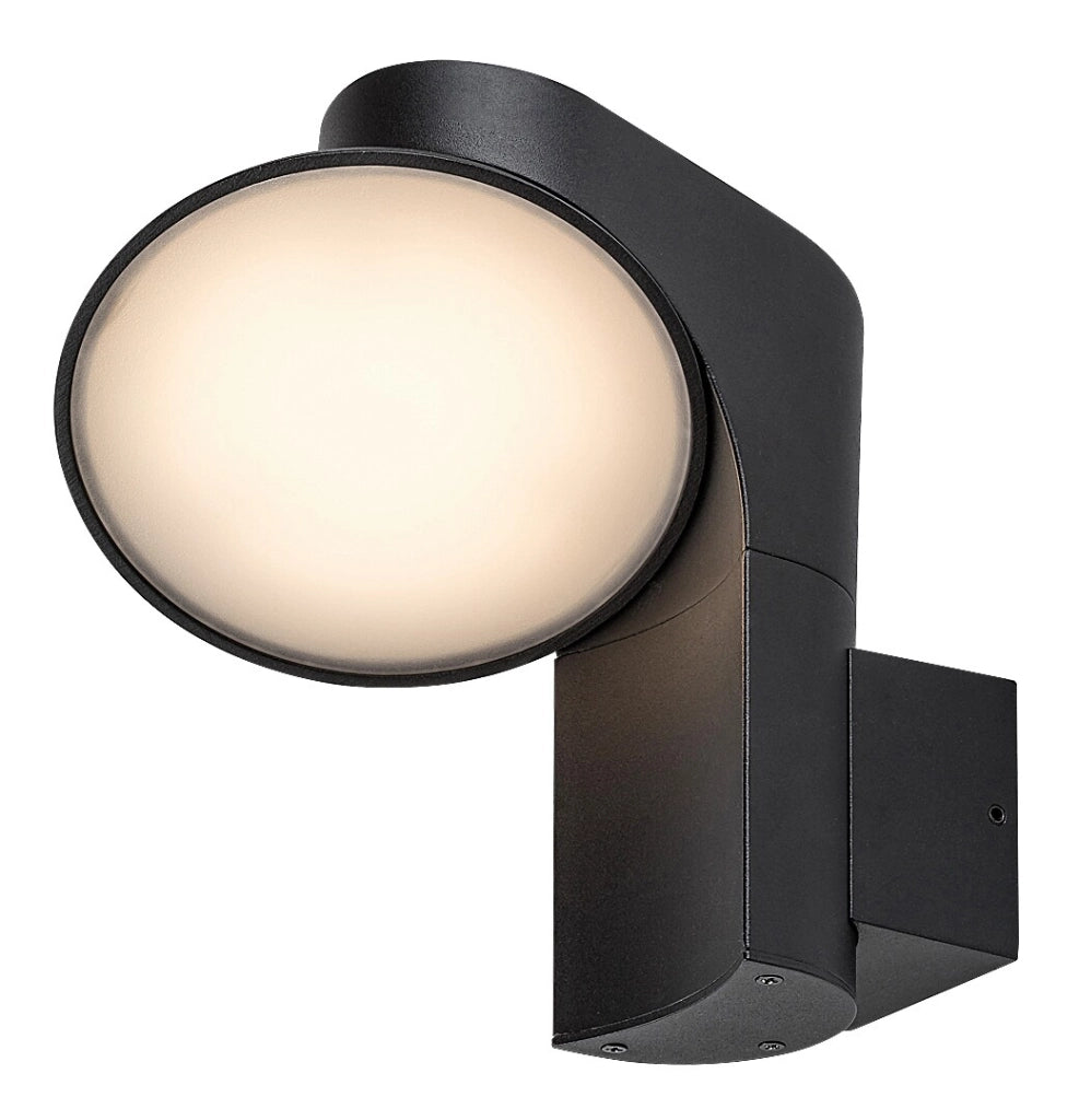 Applique esterna nera orientabile LED 12W 3000K IP54
