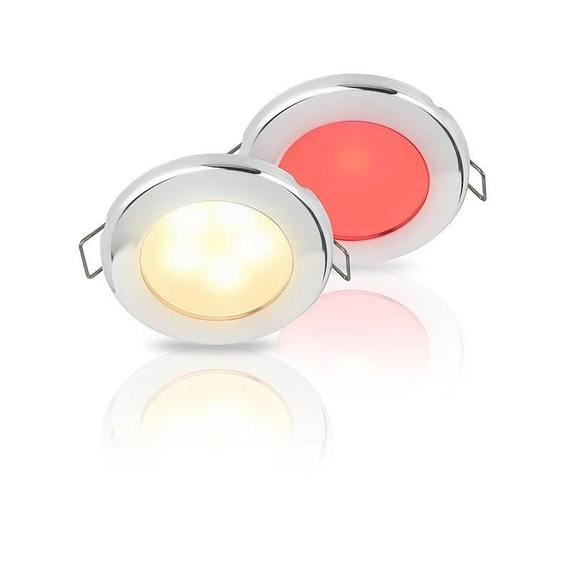EUROLED 75 PLASTICA ROSS/BIAN CALDO STAINLESS STEEL - RED LIGHT / WARM WHITE