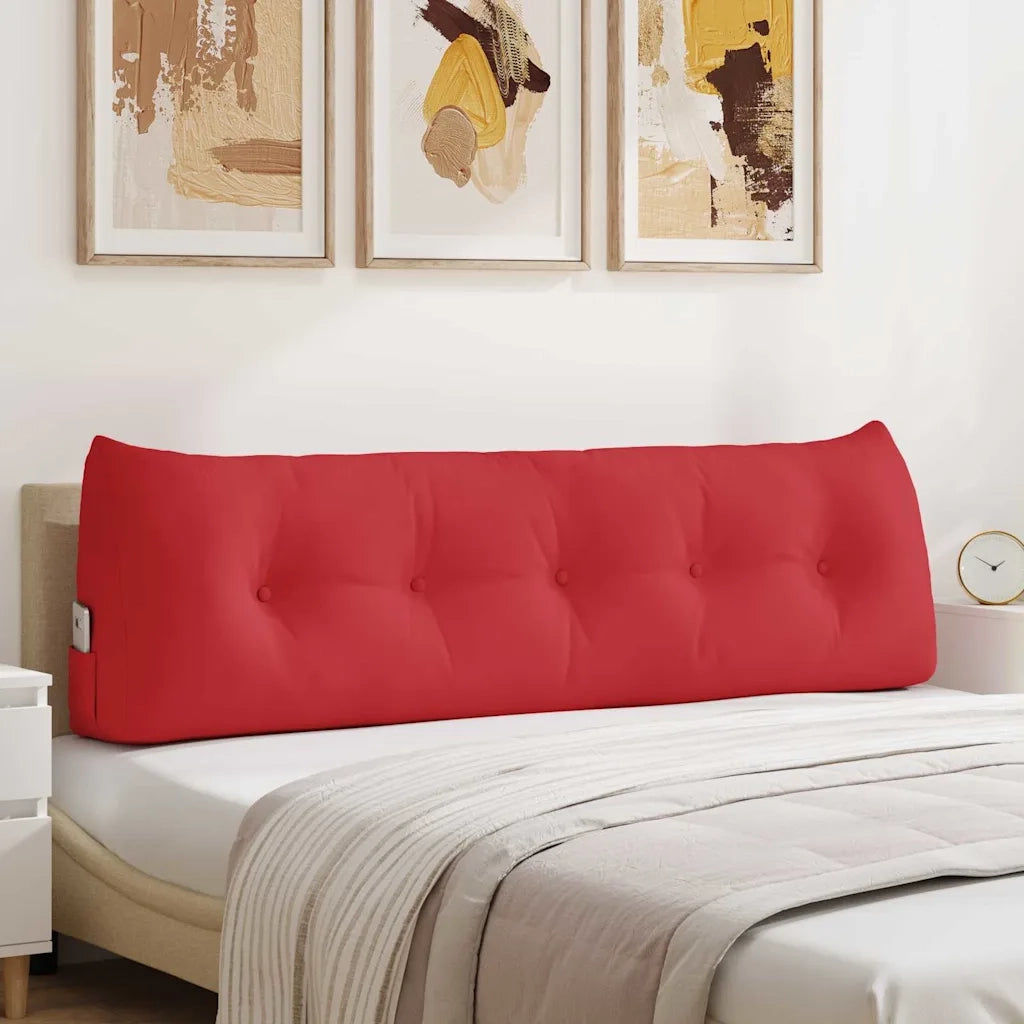 Cuscino per Schiena | Cuscino dorsale Rosso 160 x 24 x 50 cm Tessuto