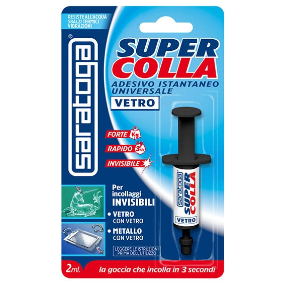 Saratoga COLLA ISTANTANEA SUPERCOLLA VETRO 2ML