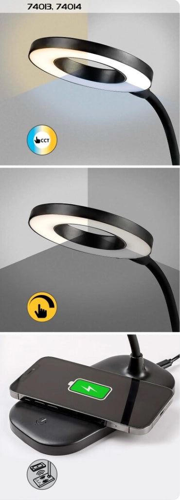 Lampada scrivania bianca LED 5W dimmer Rabalux Hardin