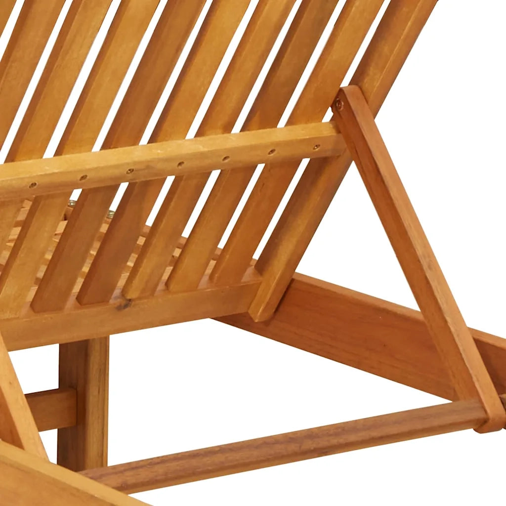 Lettino da sole Marrone e Crema 199 x 63 x 85 cm 4105535