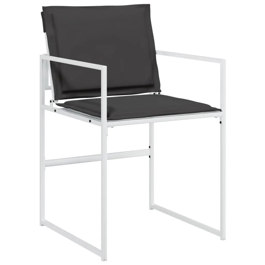 Set da Pranzo da Giardino 9 pz con Cuscini Bianco in Textilene 3295105