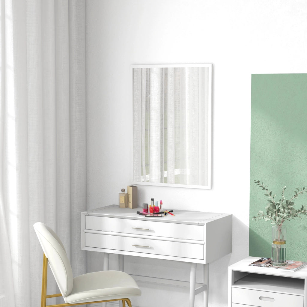 Specchio da parete rettangolare ¨C zephmum ¨C bianco 60x80 cm