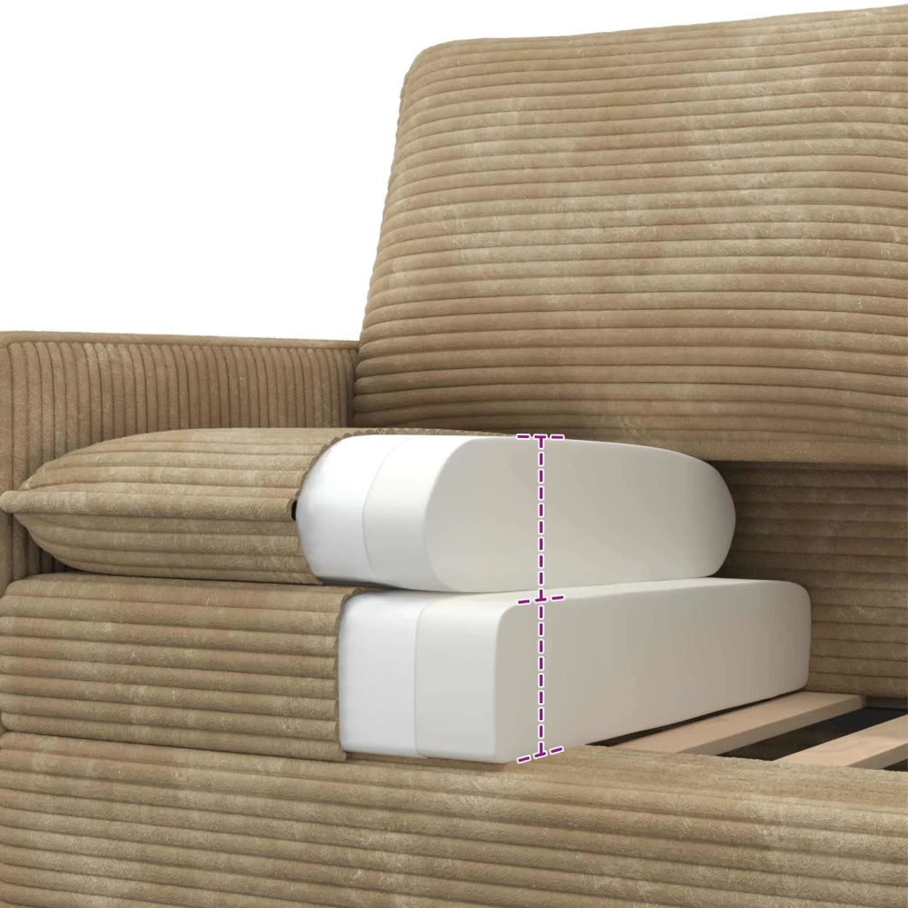 Set di divani 2 pcs Tortora Poliestere 3417058