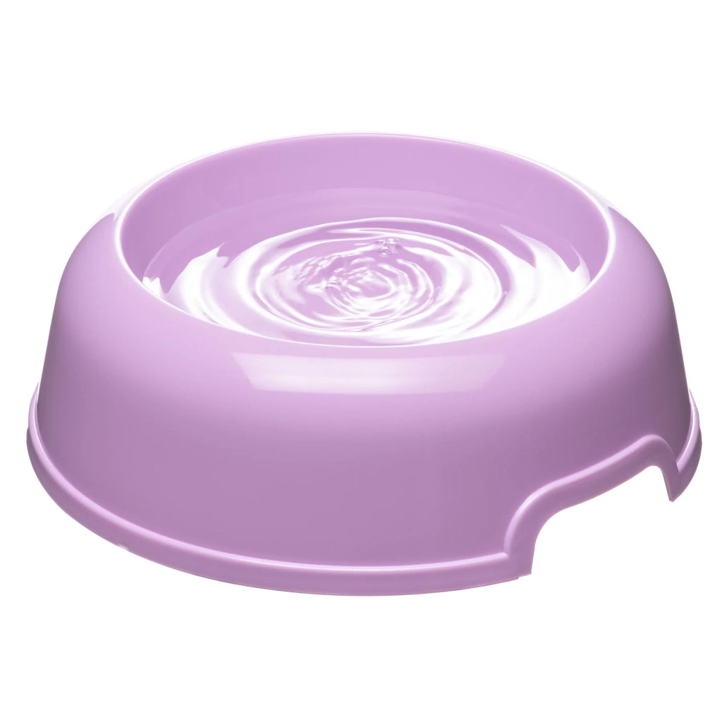 Set 6 ciotole per cani in plastica riciclata 0,3 litri Ø 15,5 cm con bordo antiscivolo e maniglie laterali colori assortiti Ferplast
